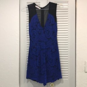Karina Grimaldi Blue and black lace dress